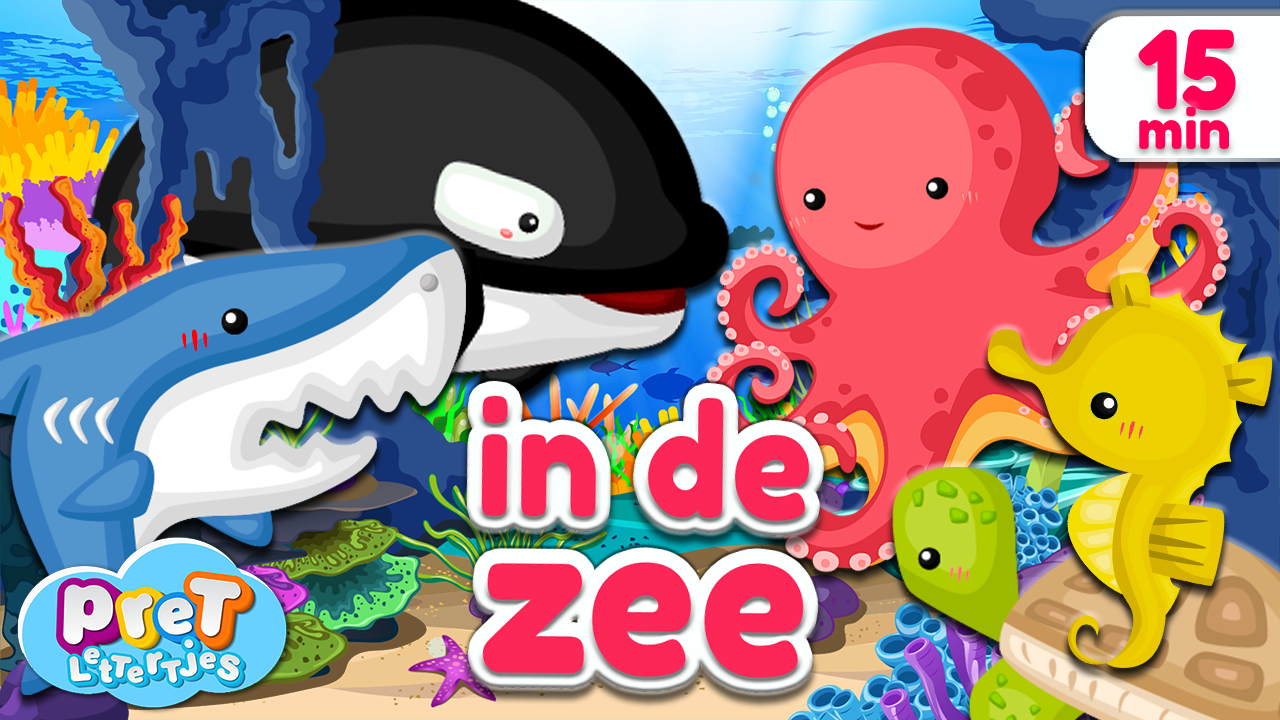 Bonuspret Woordkaarten - Pretlettertjes Zeedieren 1 - Printable-Pretlettertjes Shop