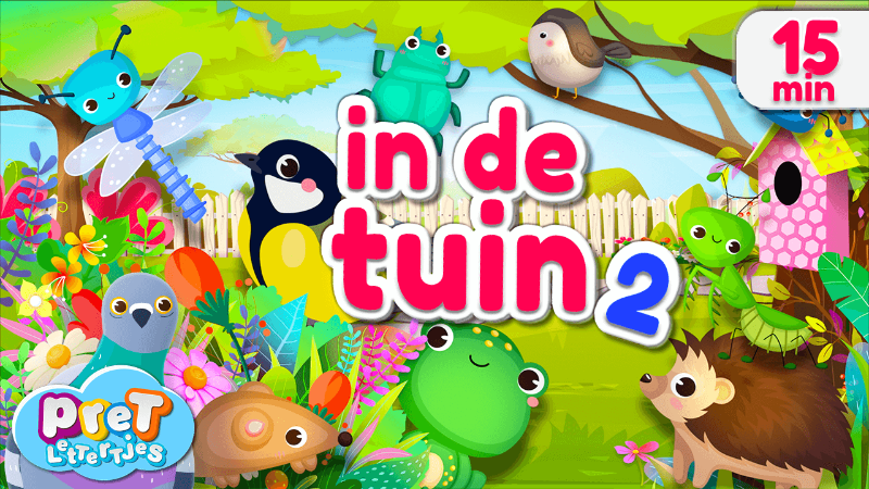 Bonuspret Woordkaarten - Pretlettertjes Dieren en Insecten in de Tuin DEEL 2 - Printable-Pretlettertjes Shop