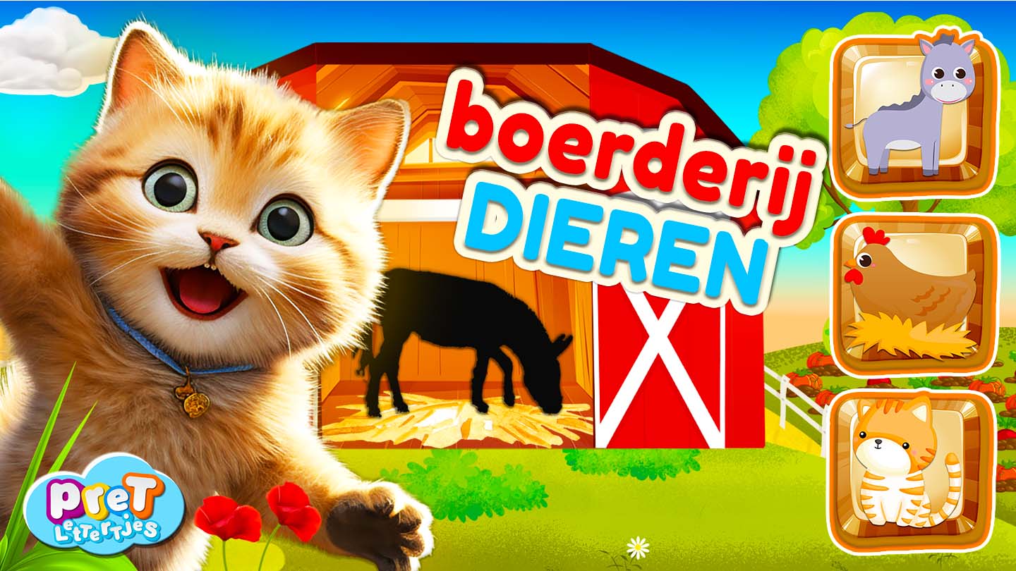 Bonuspret - Pretlettertjes Boerderijdieren Stickerkaart deel 2 - Printable-Pretlettertjes Shop