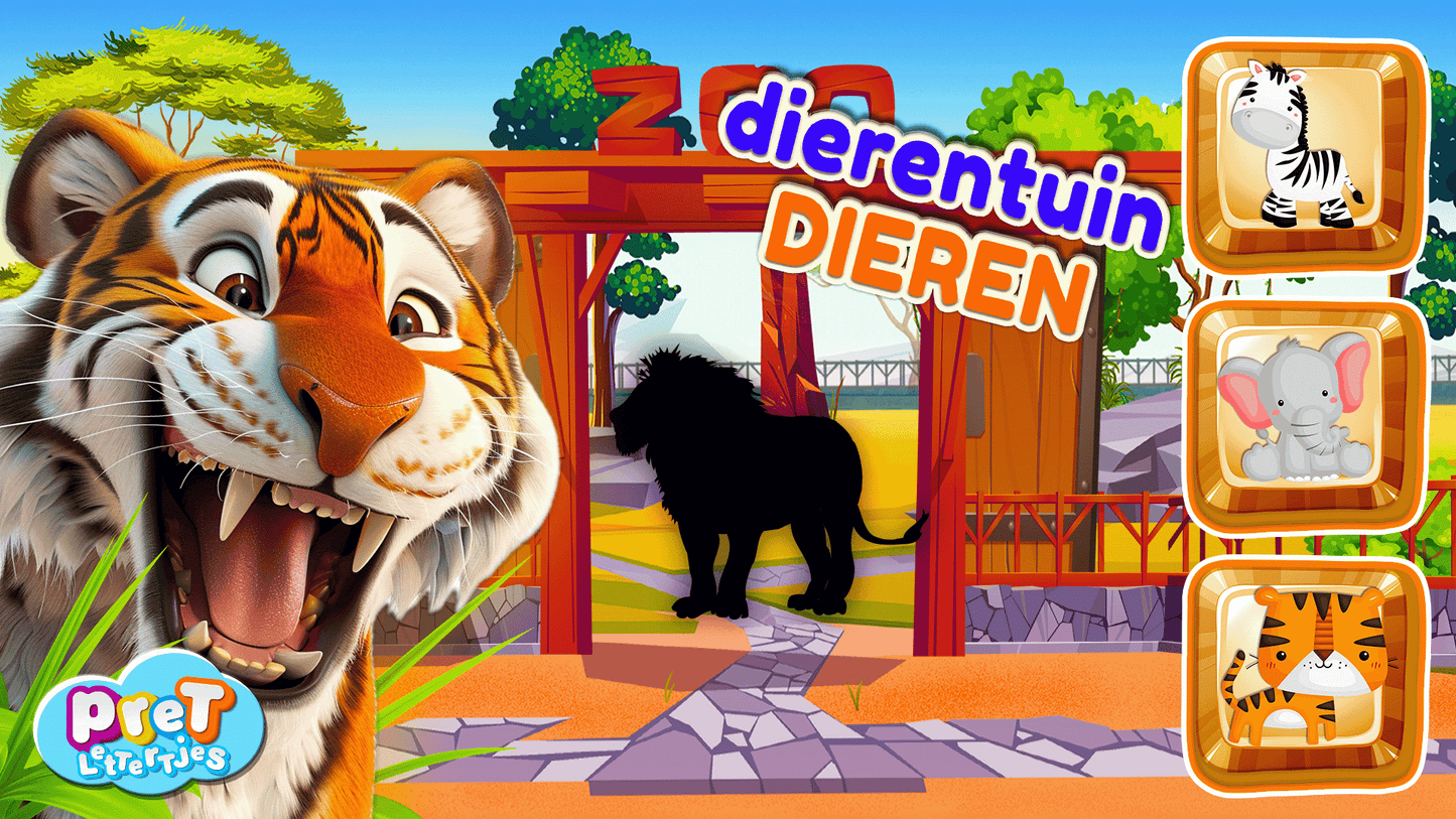 Bonuspret - Pretlettertjes Dierentuin Stickerkaart deel 2 - Printable-Pretlettertjes Shop