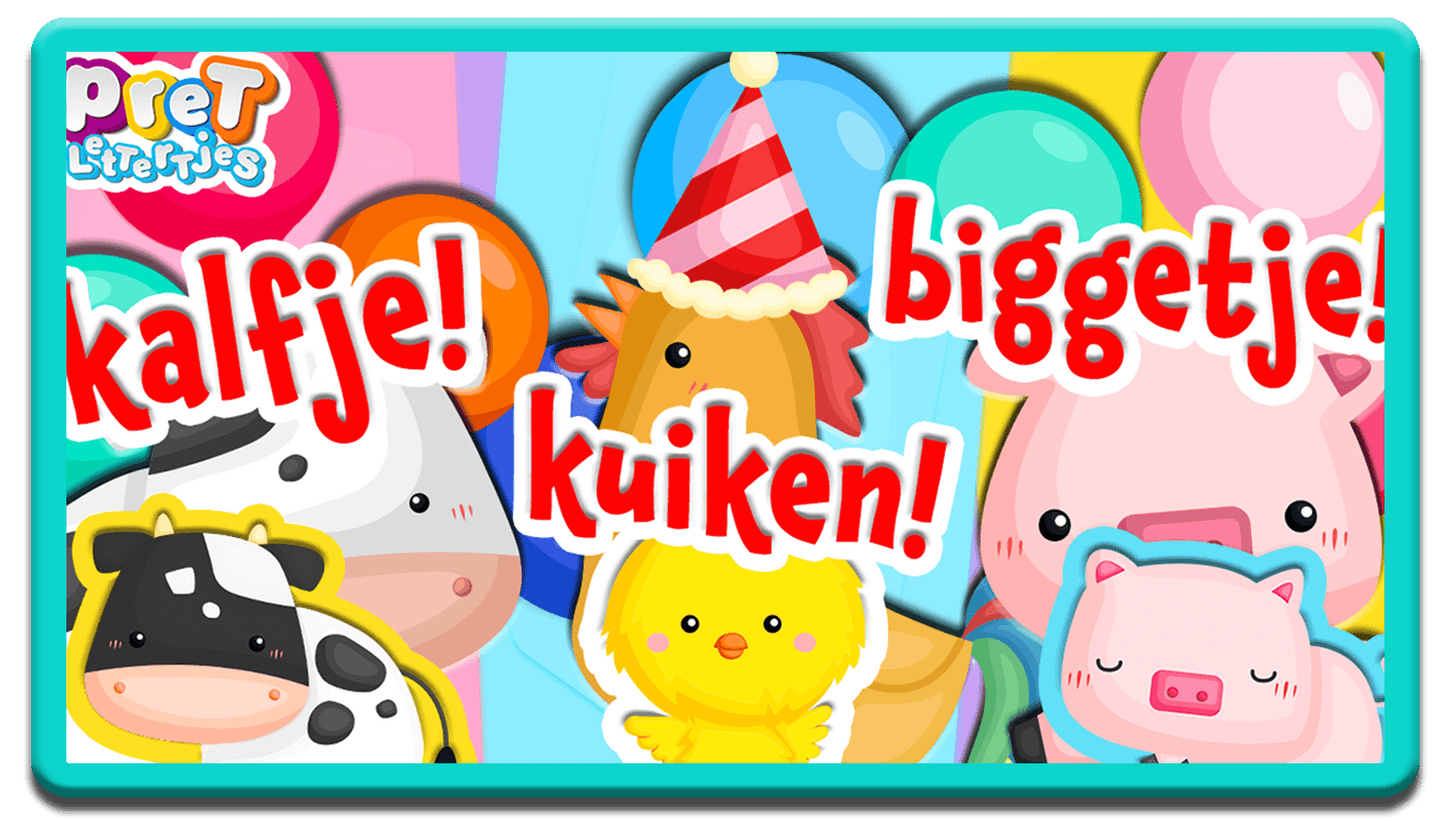 Bonuspret Spelletje - Pretlettertjes Babydieren - Printable-Pretlettertjes Shop