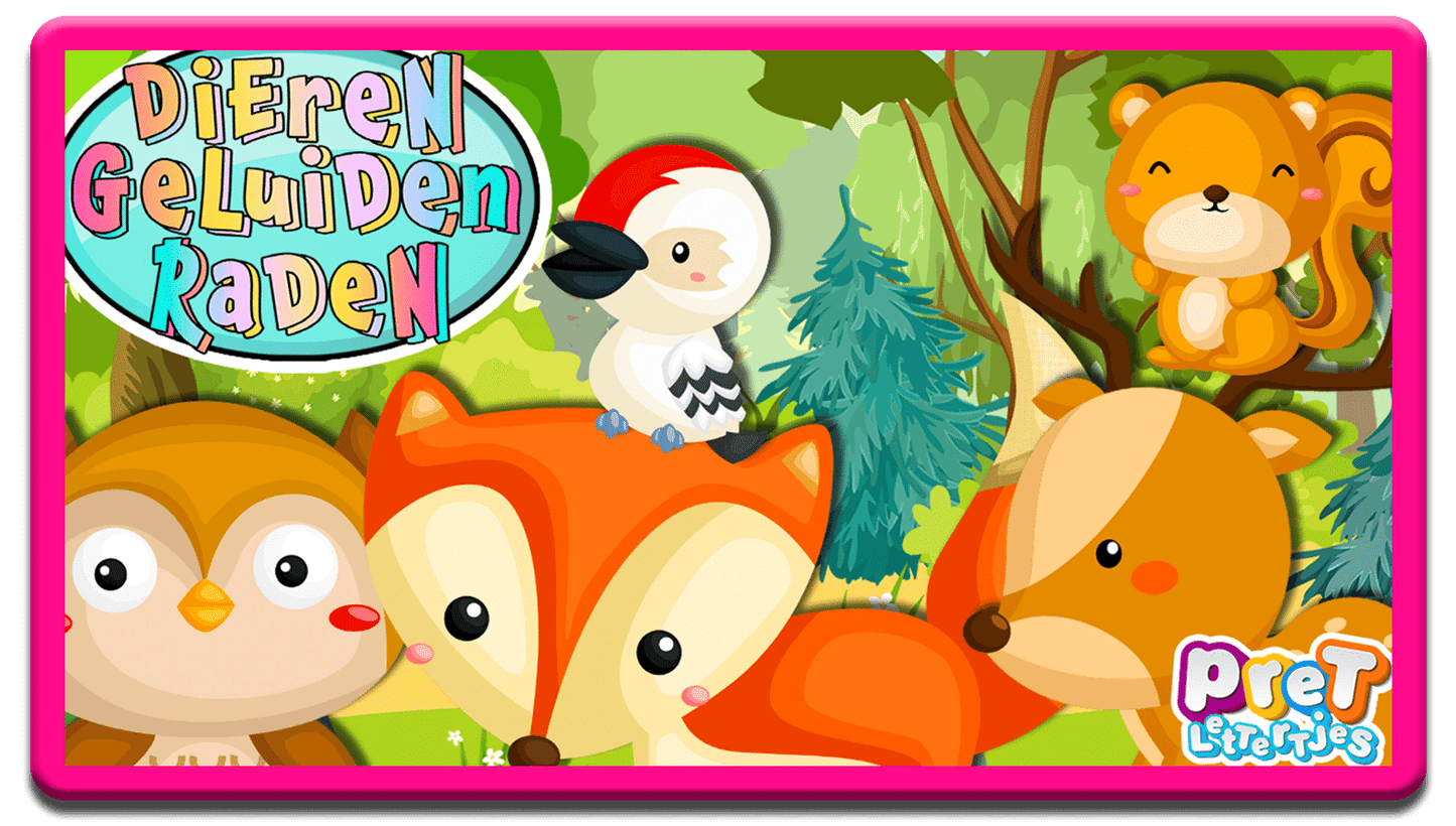 Bonuspret Woordkaarten - Pretlettertjes Bosdieren - Printable-Pretlettertjes Shop