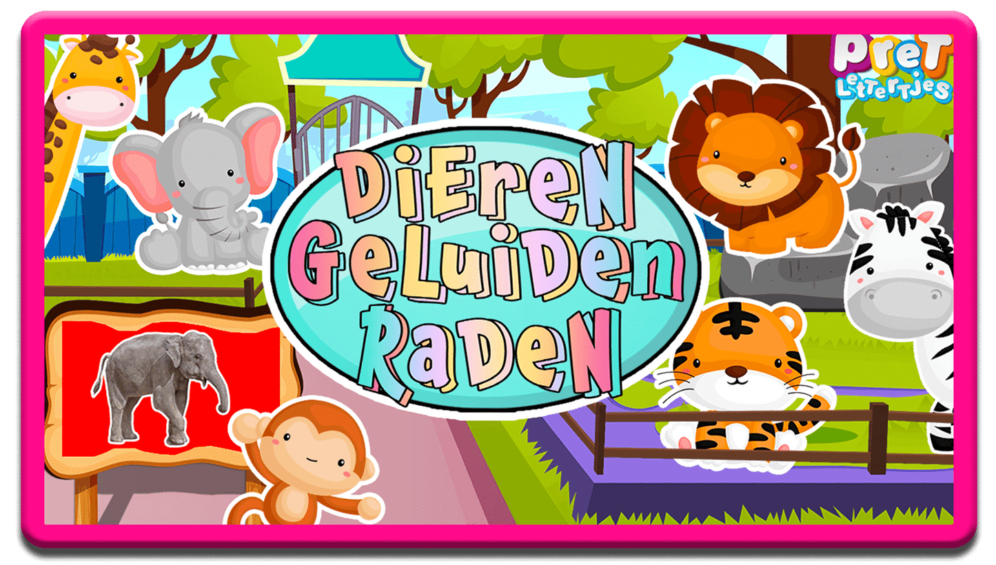 Bonuspret Woordkaarten - Pretlettertjes Dierentuindieren 1 - Printable-Pretlettertjes Shop