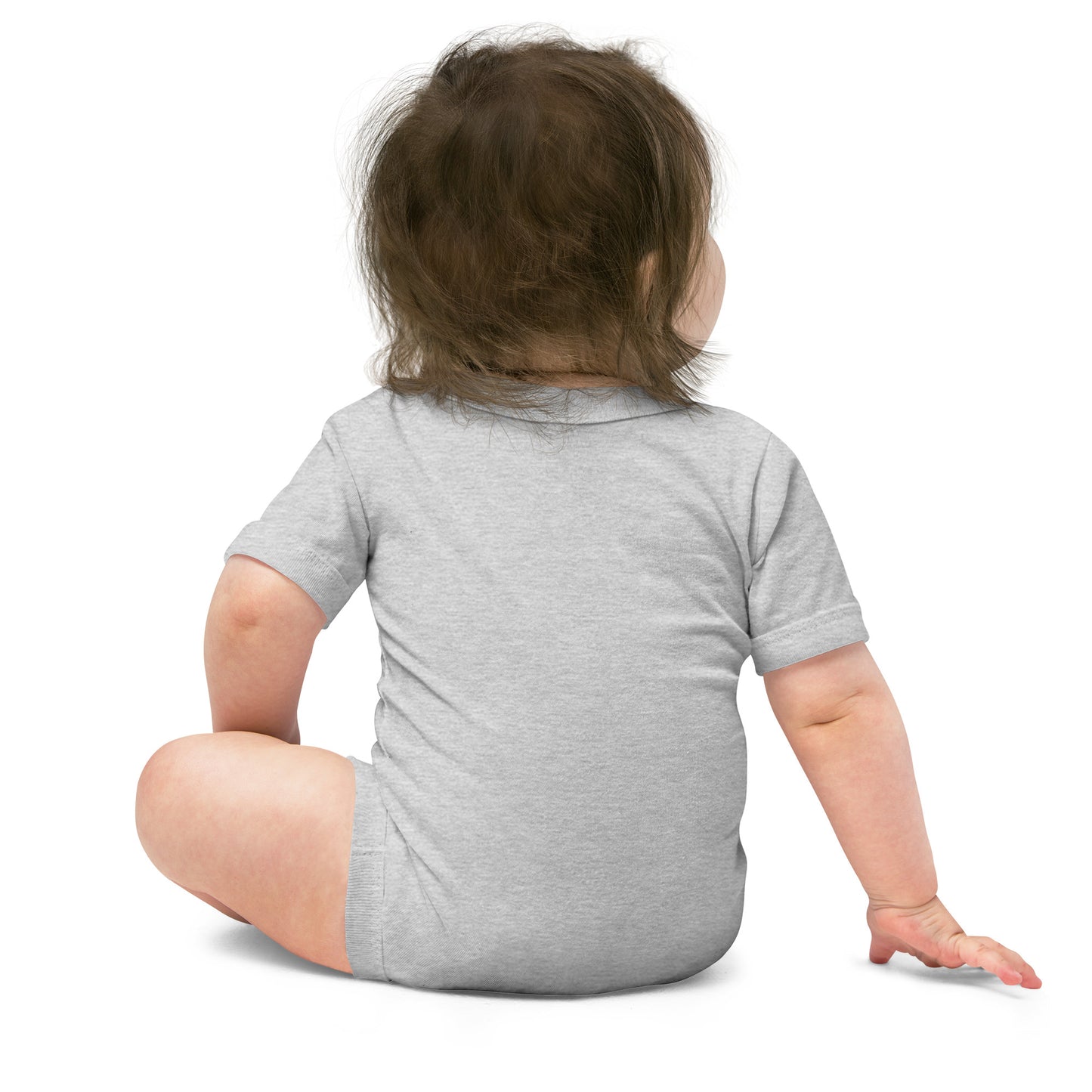 Baby romper met korte mouw - dierenpret - kleur grijs-Pretlettertjes Shop