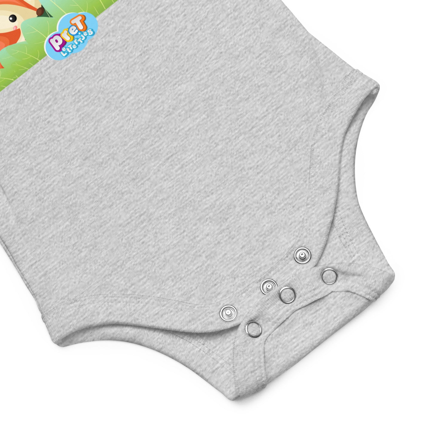 Baby Romper met Korte Mouw - Bosdieren - Grijs-Pretlettertjes Shop