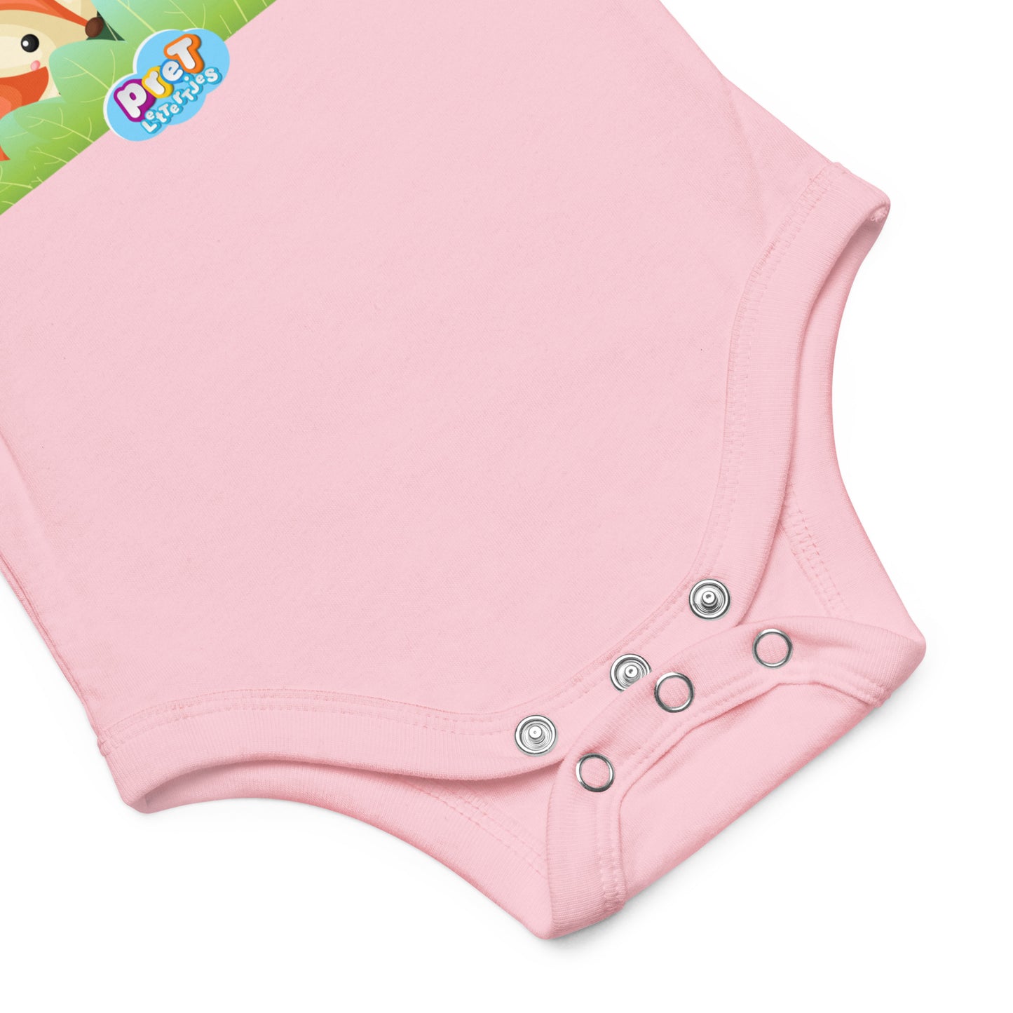 Baby Romper met Korte Mouw - Bosdieren - Roze-Pretlettertjes Shop