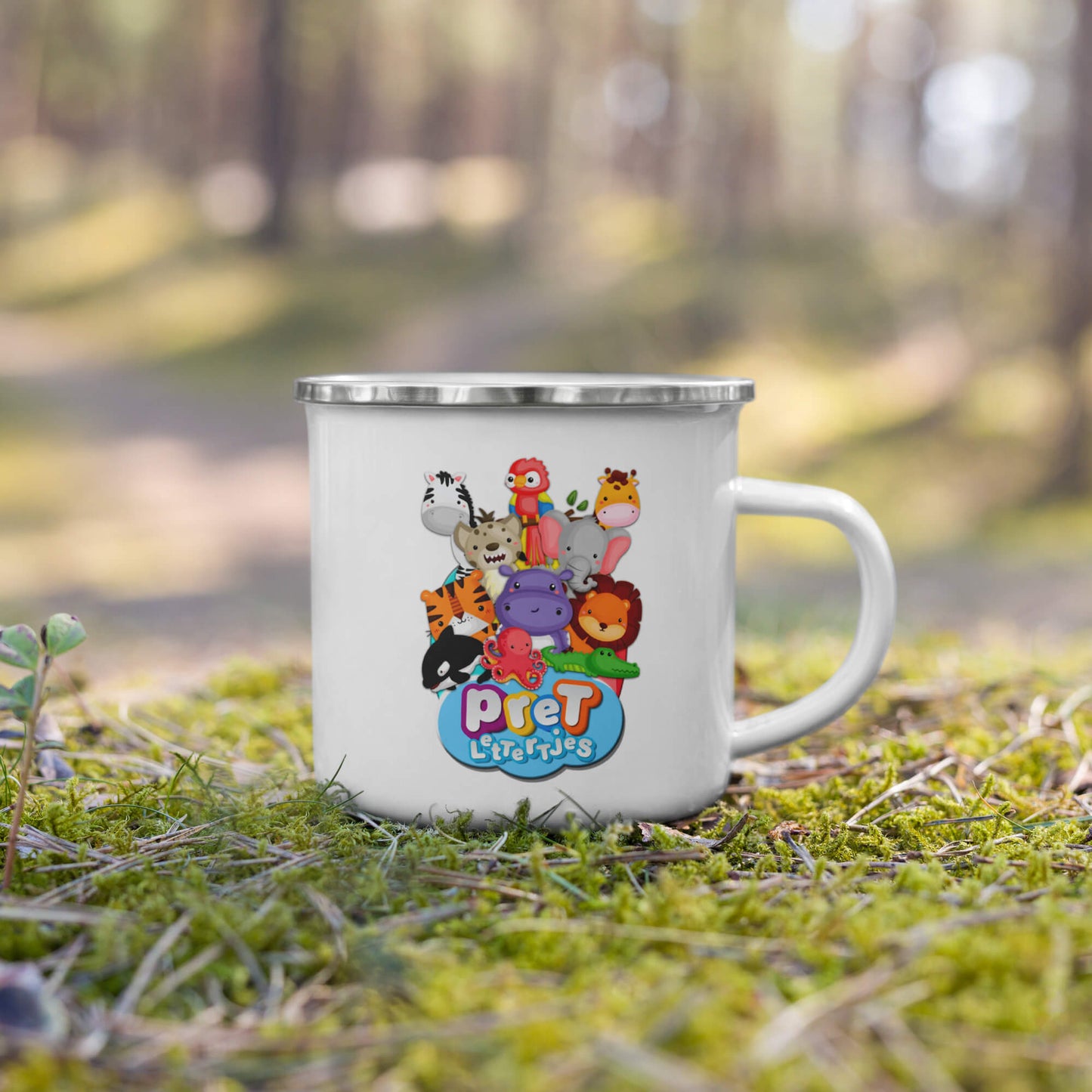 Emaille mok voor de Allerkleinsten - Pretlettertjes DierenPret-Pretlettertjes Shop