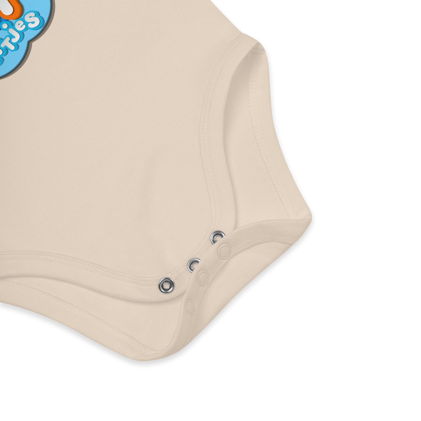 Baby romper van biologisch katoen - DierenPRET - kleur organic naturel-Pretlettertjes Shop
