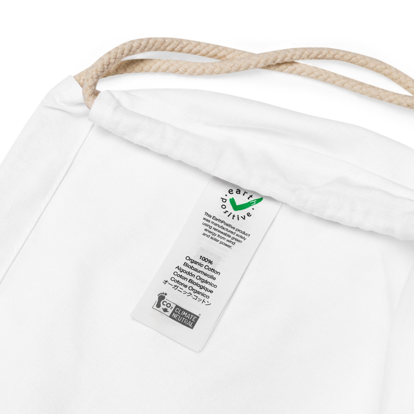 Logeertas van biologisch katoen - Pretlettertjes DierenPret Dieren - Kleur Wit-Pretlettertjes Shop
