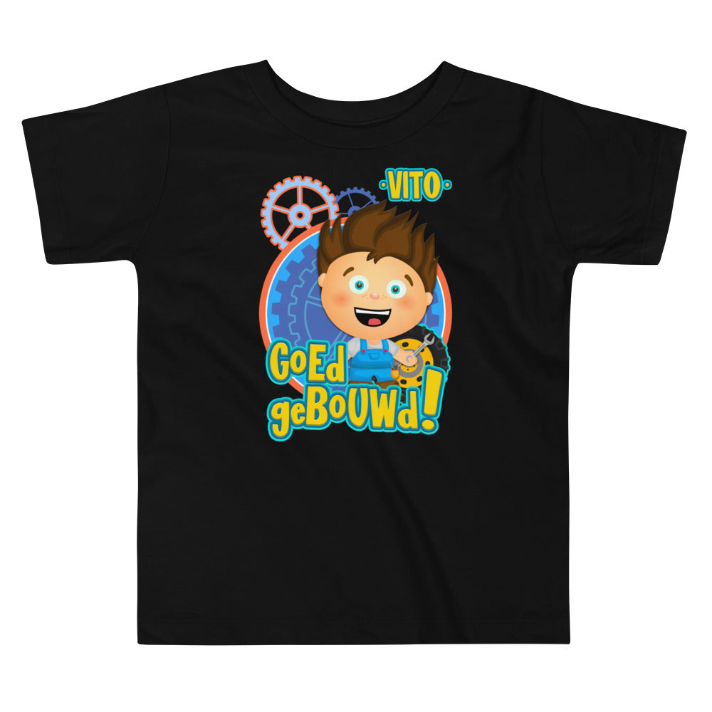T-shirt met korte mouwen voor Peuters - Vito's Voertuigen - Kleur Zwart-Pretlettertjes Shop