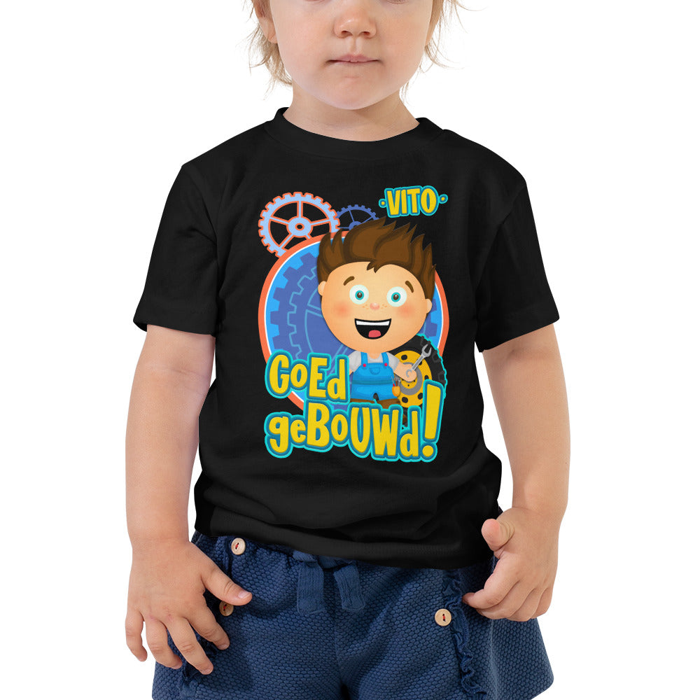 T-shirt met korte mouwen voor Peuters - Vito's Voertuigen - Kleur Zwart-Pretlettertjes Shop