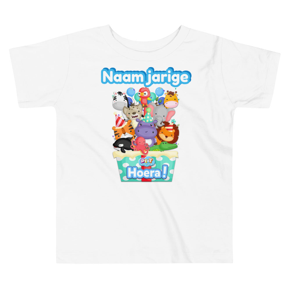 T-shirt met korte mouwen voor peuters - Pretlettertjes Verjaardag - Zelf te Personaliseren-Pretlettertjes Shop