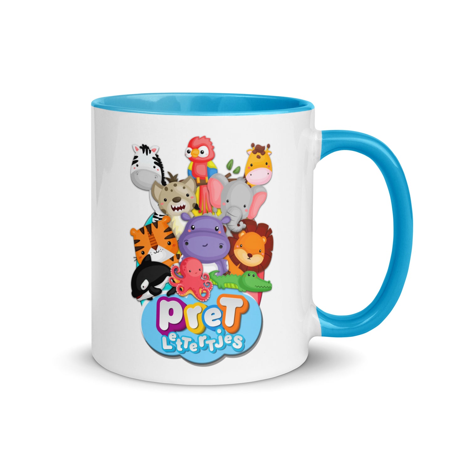 Mok met gekleurde binnenkant - Pretlettertjes DierenPret Dierentuin - Kies je Kleur-Pretlettertjes Shop