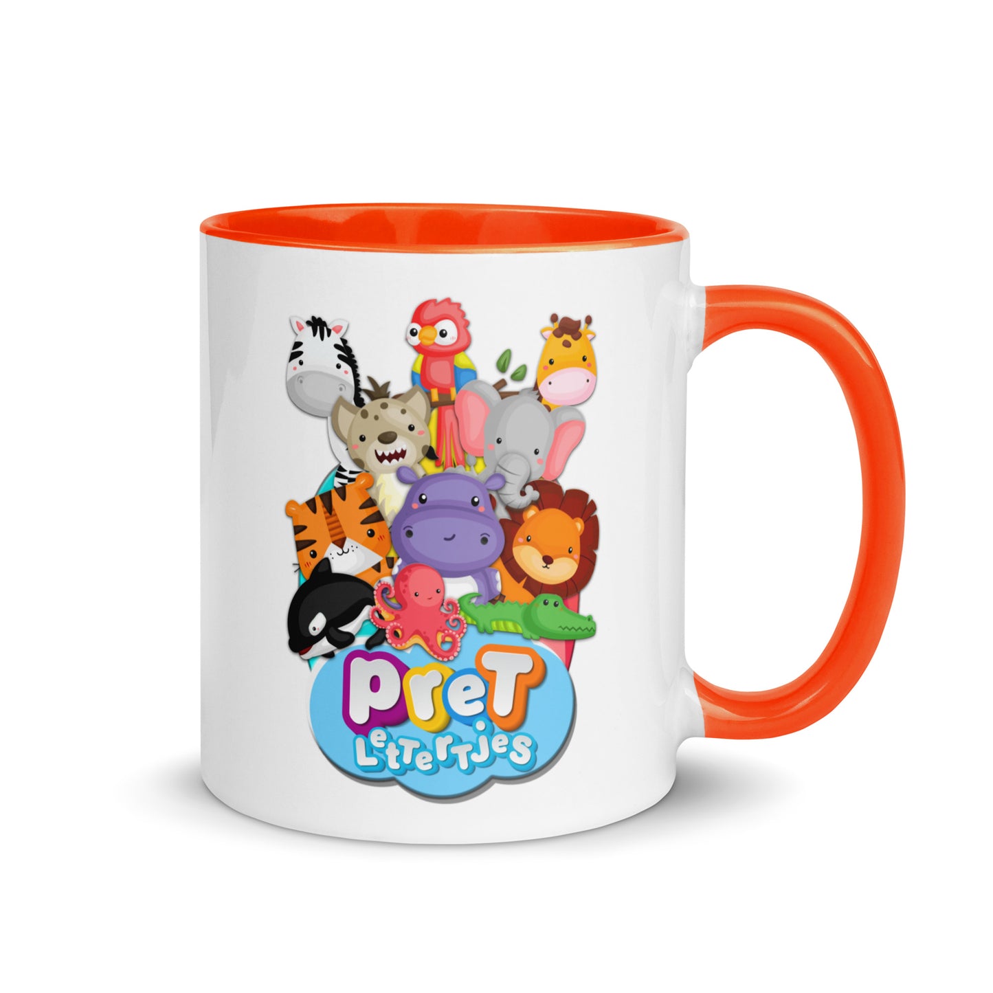 Mok met gekleurde binnenkant - Pretlettertjes DierenPret Dierentuin - Kies je Kleur-Pretlettertjes Shop