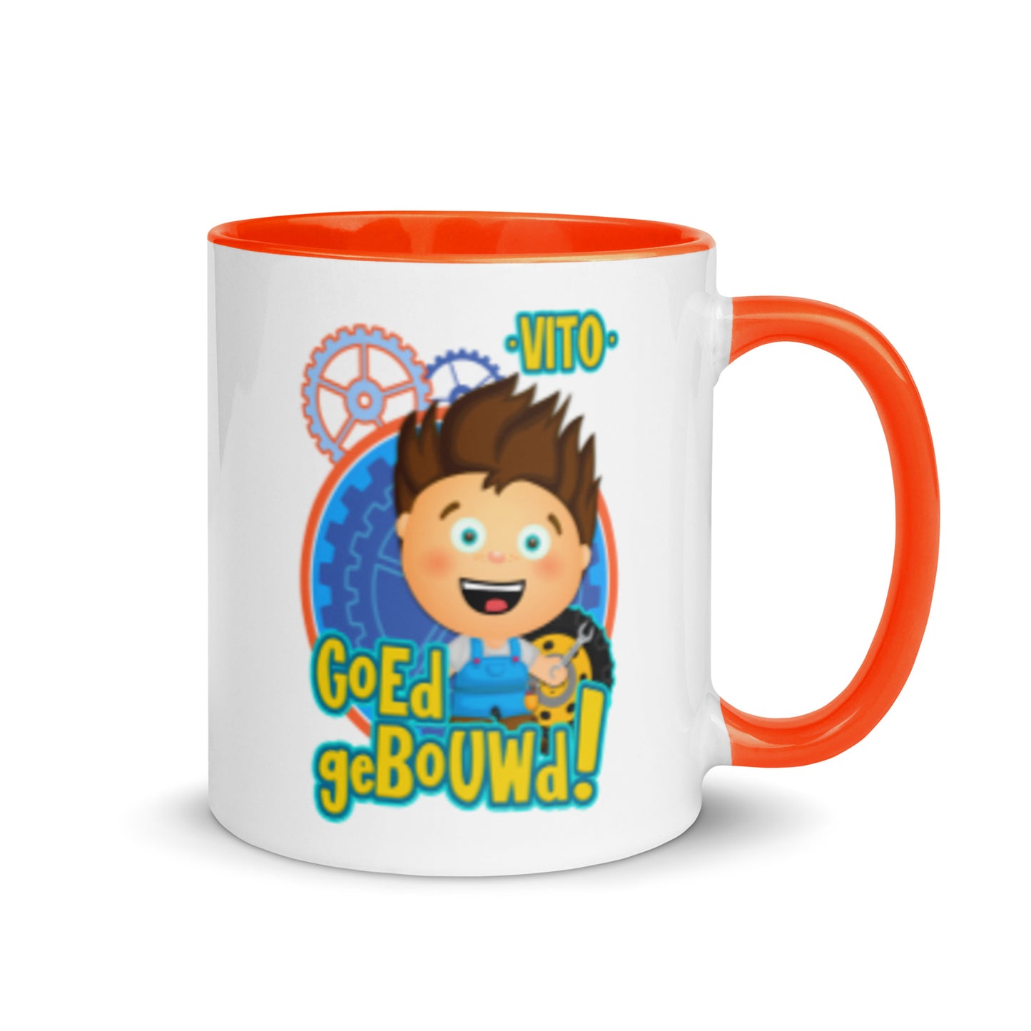 Mok met gekleurde binnenkant - Vito's Voertuigen - Kies je Kleur-Pretlettertjes Shop