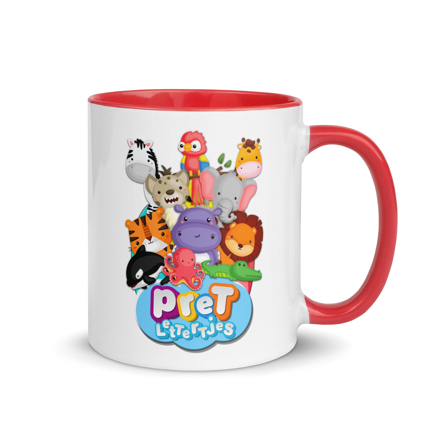 Mok met gekleurde binnenkant - Pretlettertjes DierenPret Dierentuin - Kies je Kleur-Pretlettertjes Shop