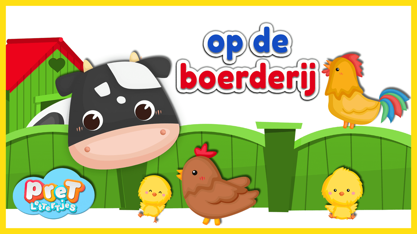 Boerderijdieren Bundel - Woordkaarten en Spelletjes-Pretlettertjes Shop