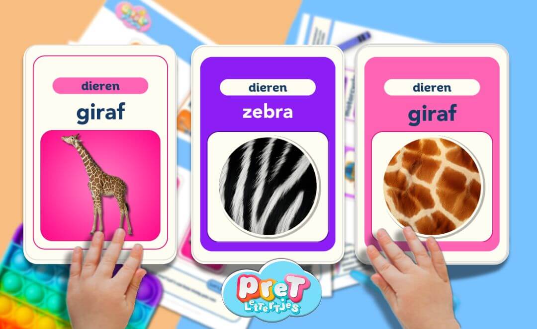 Woordkaarten Dieren Kiele Kiele – Printable voor Leren Praten