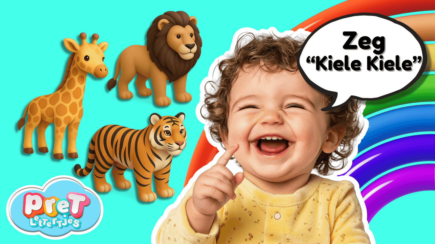 Woordkaarten Dieren Kiele Kiele – Printable voor Leren Praten