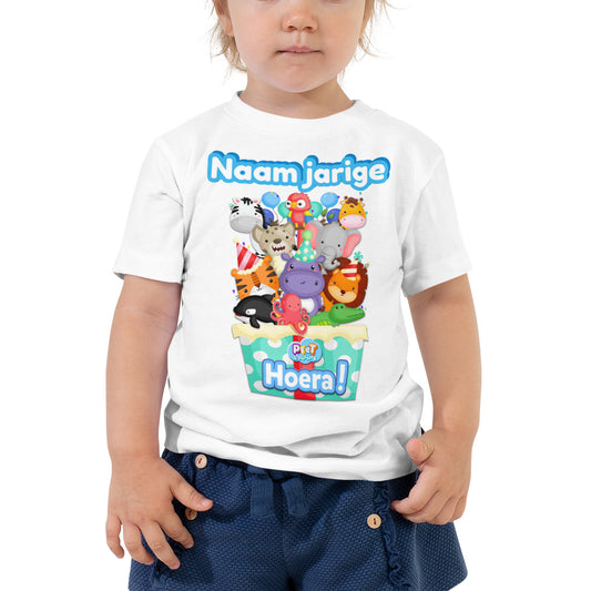 T-shirt met korte mouwen voor peuters - Pretlettertjes Verjaardag - Zelf te Personaliseren-Pretlettertjes Shop